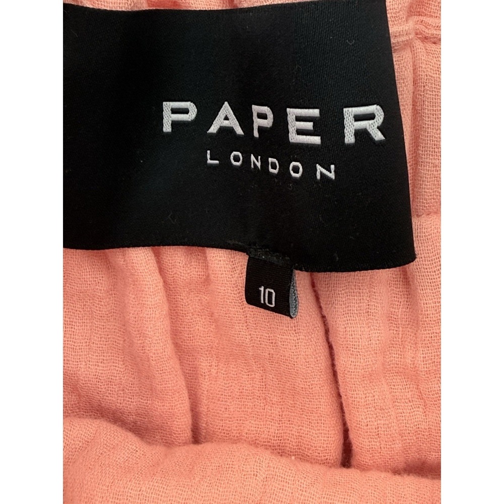 Paper London Cotton Gauze Off the Shoulder Tiered Maxi Dress Size 10 Striped - Picture 6 of 10